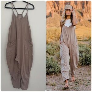 FREE PEOPLE Hot Shot Onsie in Mocha Latte Cream Brown Sz. XS